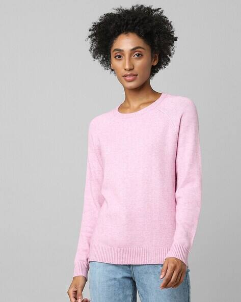 Buy Pink Sweaters u0026 Cardigans for Women by ONLY Online | Ajio.com