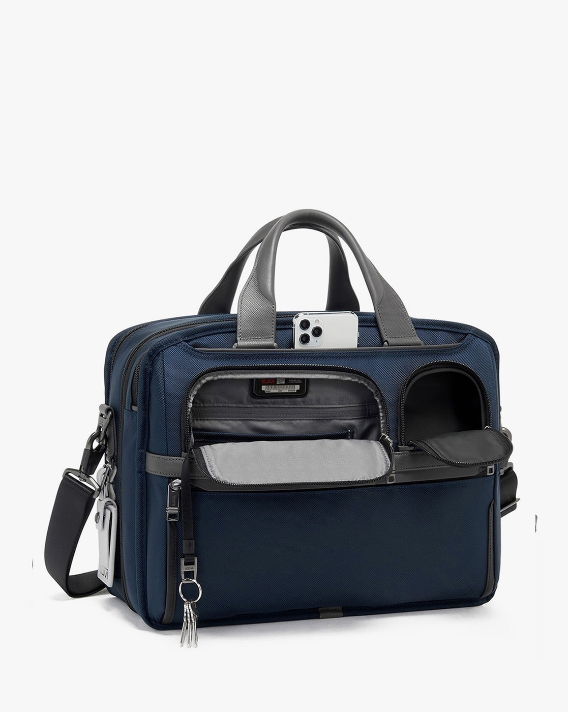 TUMI ALPHA3 EXPANDABLE LAPTOP BRIEF NAVY - ビジネスバッグ