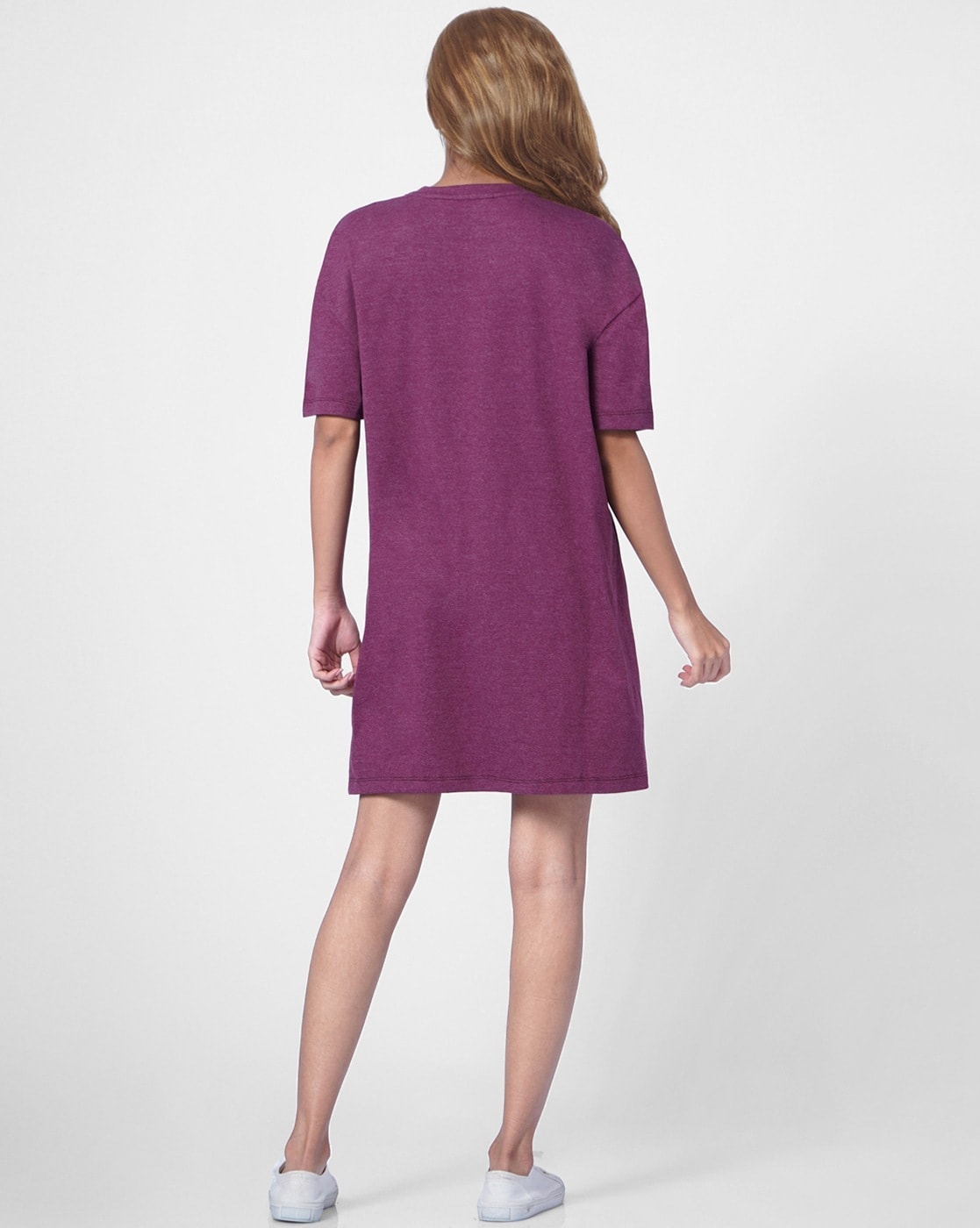 Dark purple 2025 t shirt dress