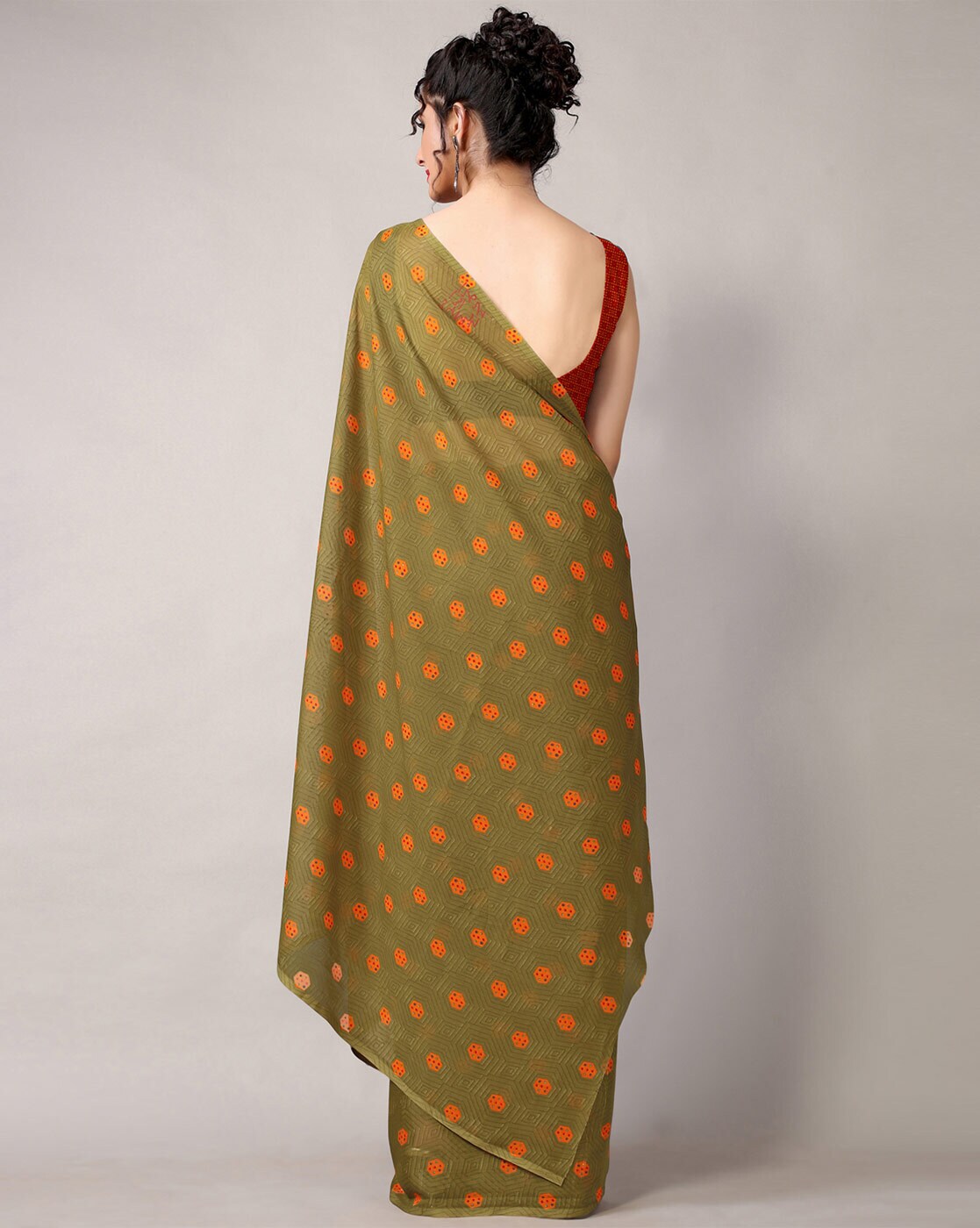 Buy Olive Sarees for Women by Hritika Online