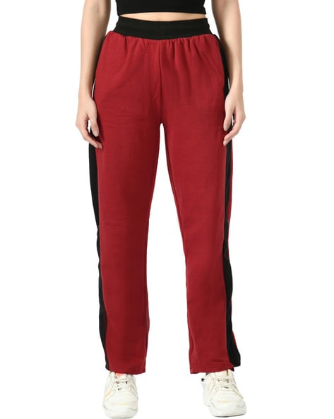 Women Straight Track Pants with Elasticated Waist