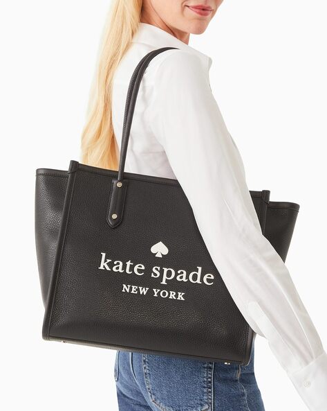 Buy KATE SPADE Ella Medium Tote Bag | Black Color Women | AJIO LUXE