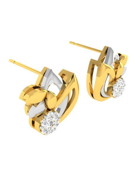 jfl Gold  stunning designer one gram gold plated stone earring Size Ht  21 cm x Wd 21 cm