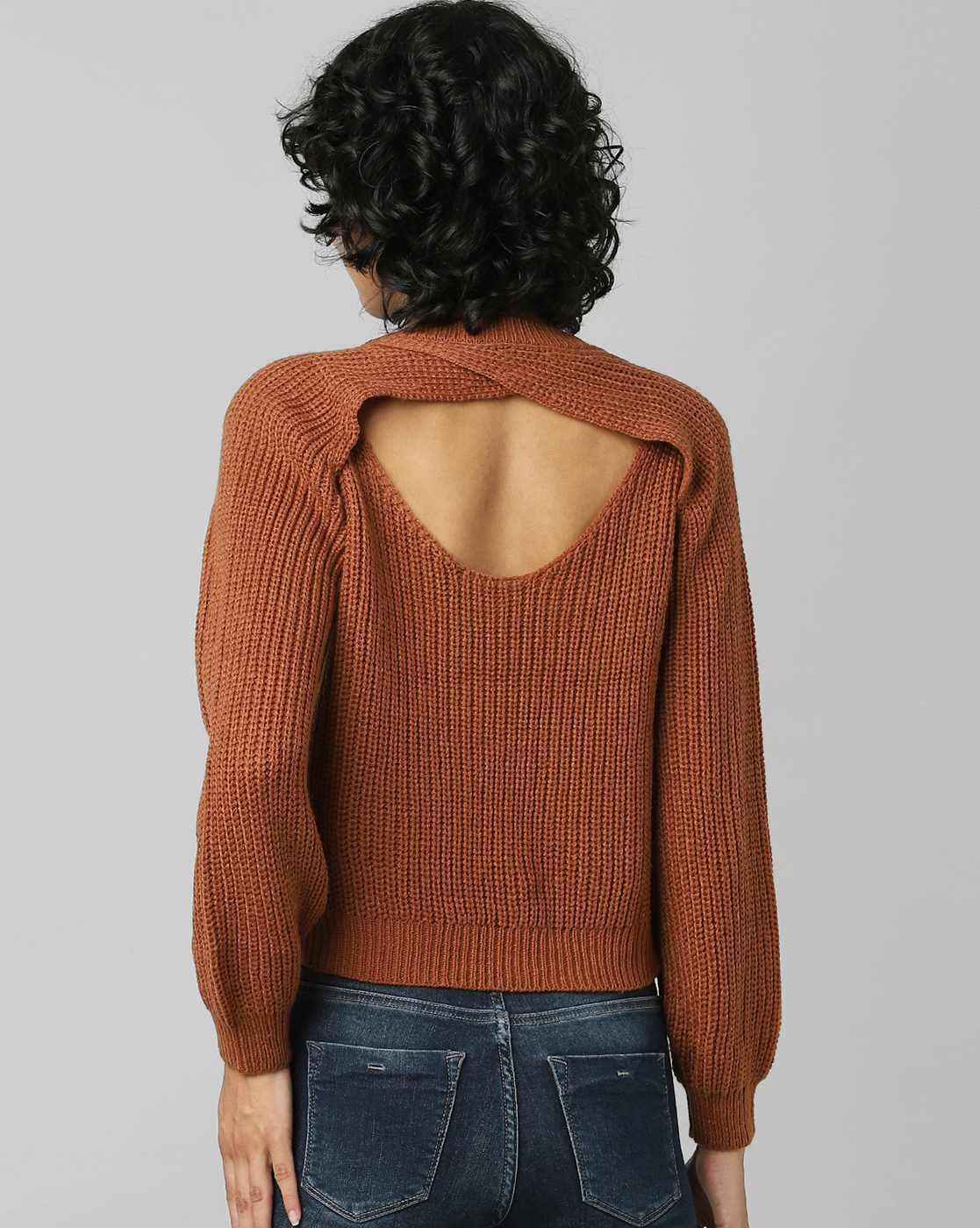 Devi Cable-Knit Mock Neck Sweater - Khaki Brown – The Frankie Shop