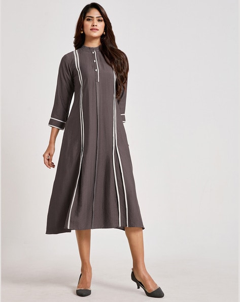 Grey 2025 collar dress