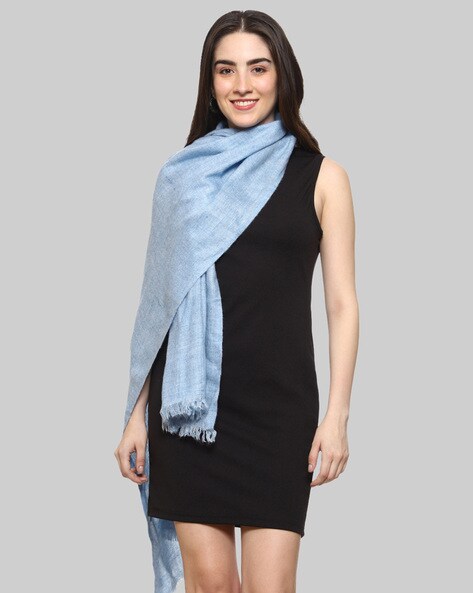 Texture Stole with Frayed Hem Price in India