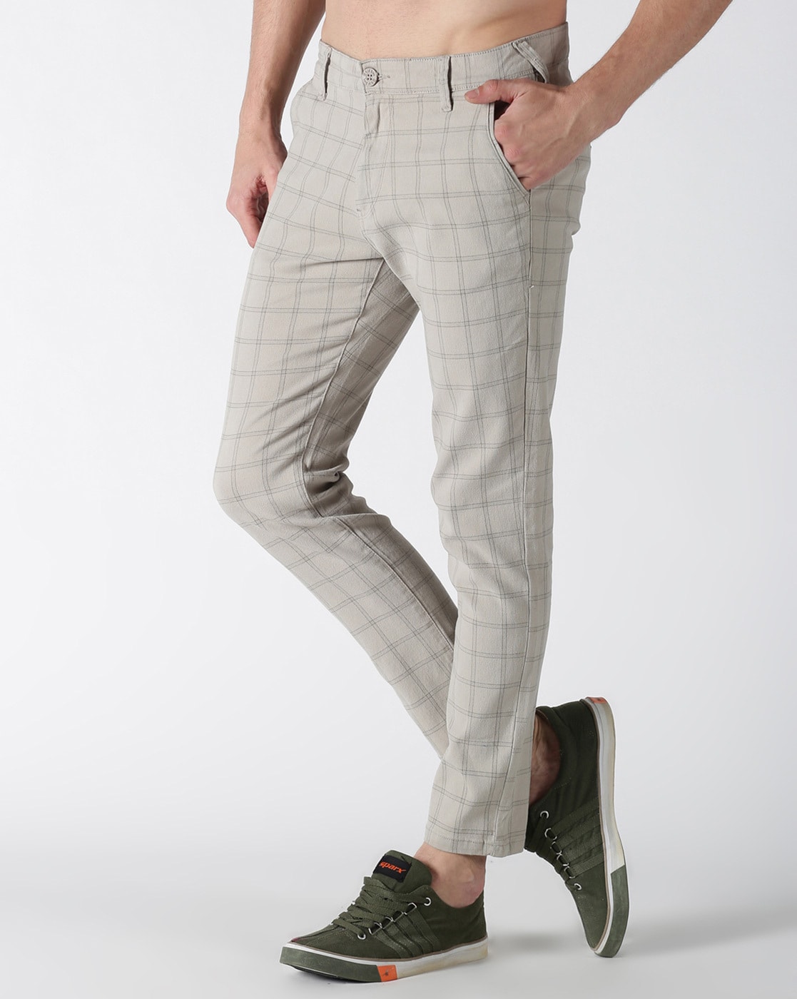 Bowie - Cream Checked Pants – OTTWAY