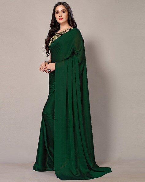 Buy Papita SOLID/PLAIN HALF-HALF BOLLYWOOD SATIN SAREE Online at  desertcartINDIA