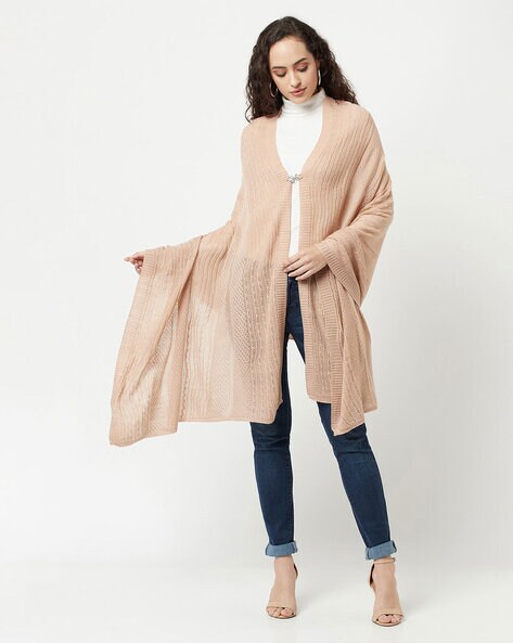 Knitted Open-Front Cape Price in India