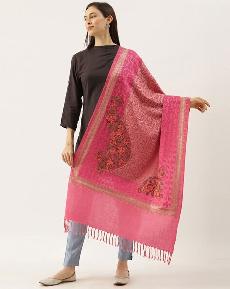 Embroidere Floral Printed Stole Price in India