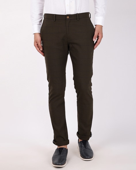 Buy BLACKBERRYS Mens Flat Front Slim Fit Solid Chinos  Shoppers Stop