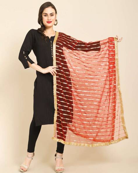 Embellished Dupatta with Border Price in India