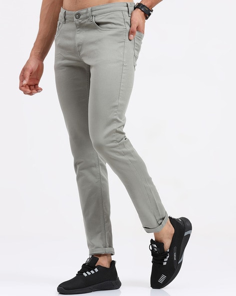 Grey skinny fit twill suit trousers | River Island