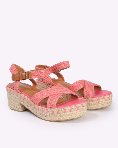 Pink espadrille sandals hot sale