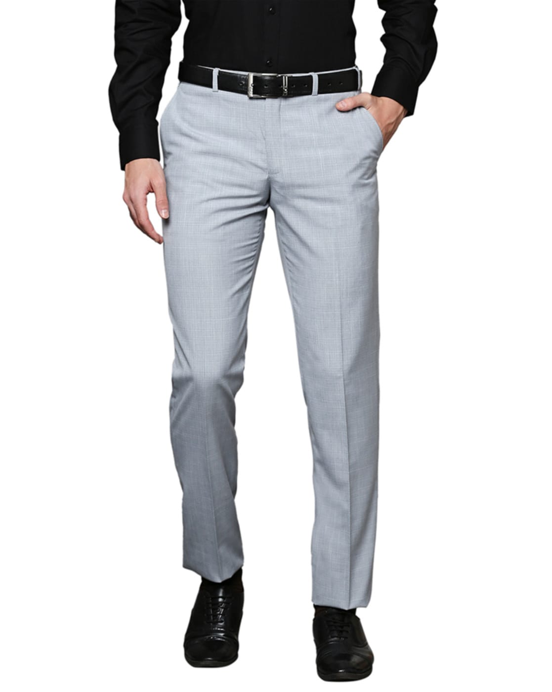 Buy Raymond Slim Fit Men Black Trousers Online at Best Prices in India