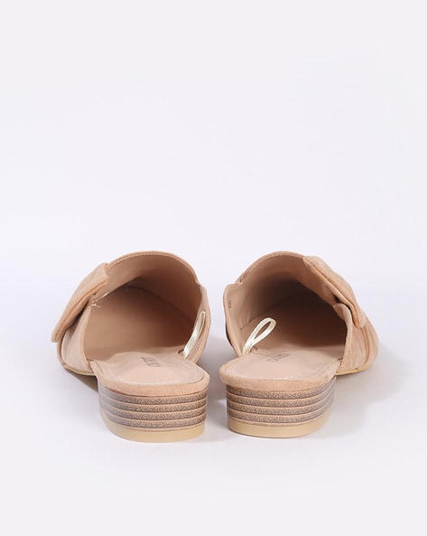 Nude slip on discount mules