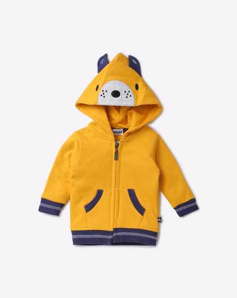 Bear Face Zip-Front Hoodie