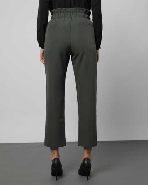 Mame Kurogouchi Black Belted Tapered Trousers Mame Kurogouchi