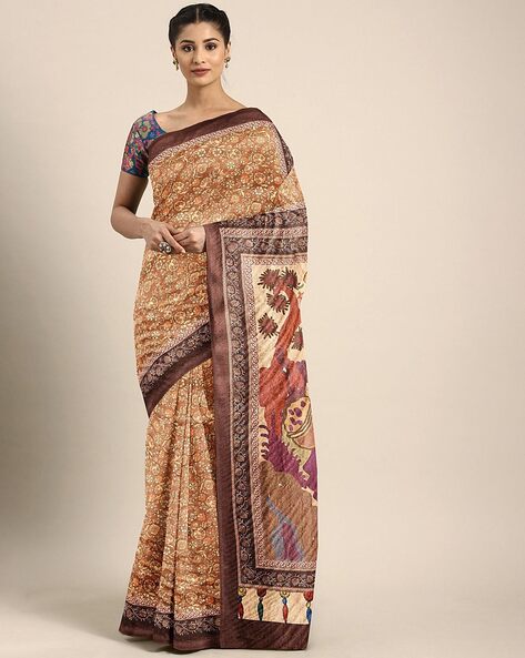 Buy Purple Sarees for Women by ZEEPKART Online | Ajio.com