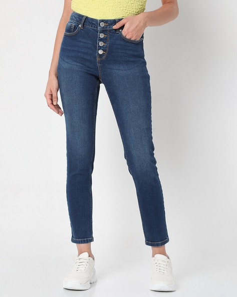 Vero Moda Mid-Wash High-Rise Jeans