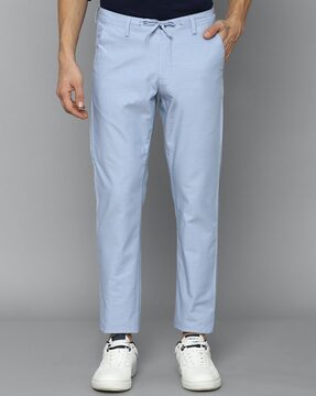 Flat-Front Mid-Rise Trousers