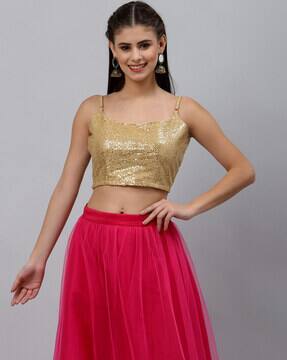 Buy Gold Tops for Women by Studiorasa Online | Ajio.com