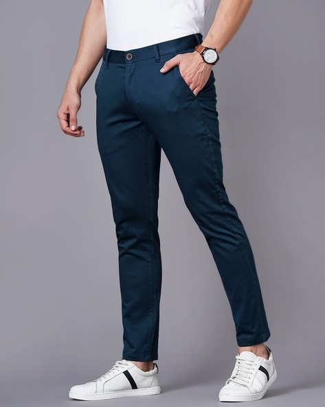 Pure Linen Casual Men's Pants Elastic Waist Ankle Length Trousers Size –  ALL NATURALS
