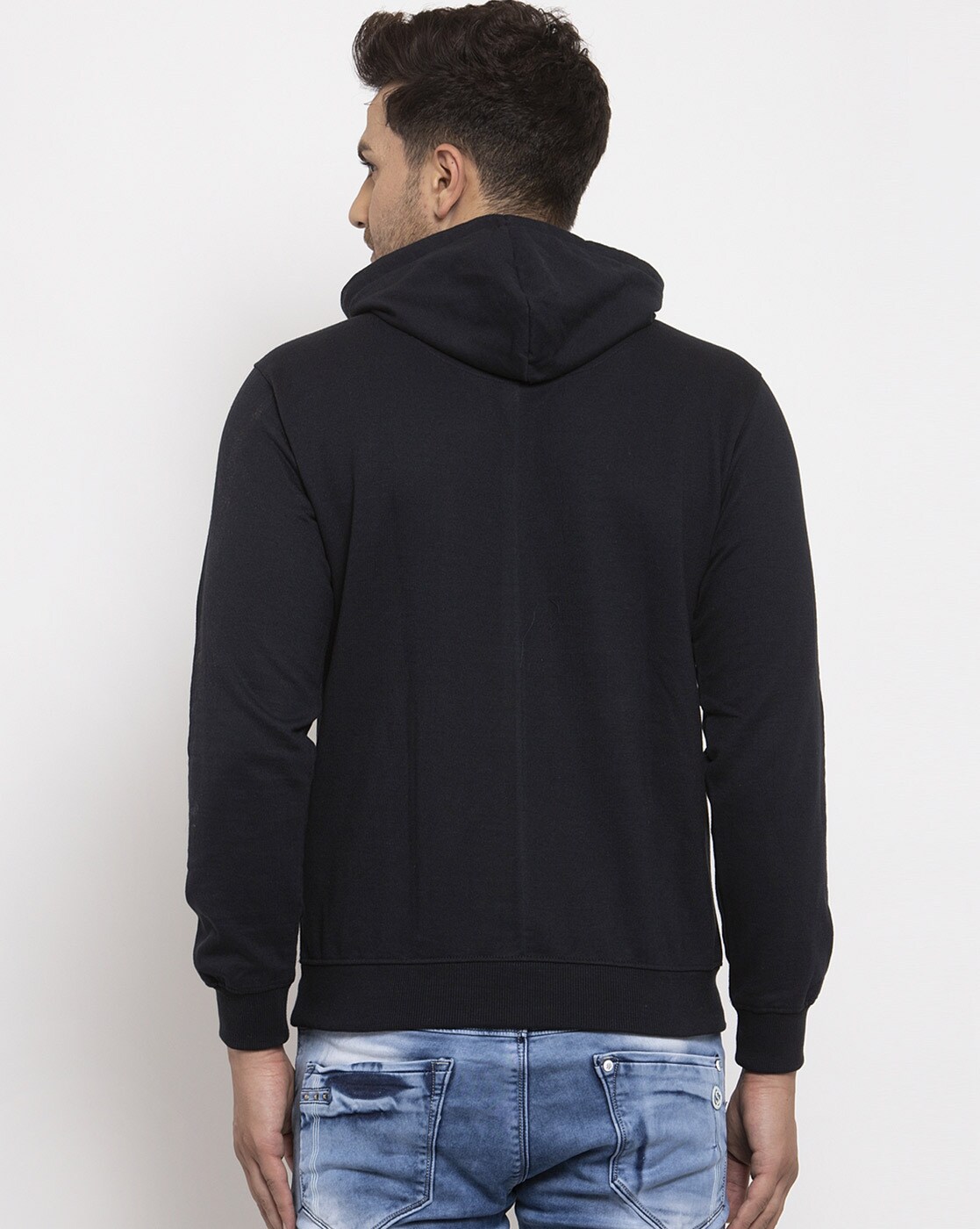 Typographic Print Hoodie with Kangaroo Pocket