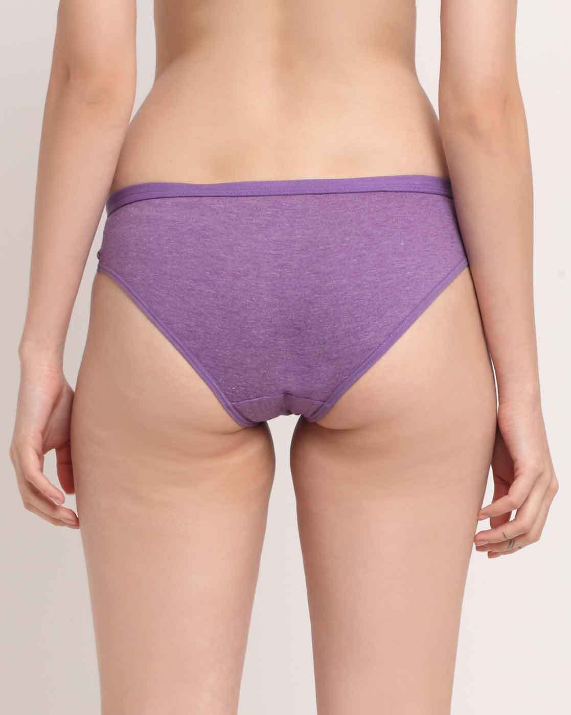 Shero StayFresh Cross Hipster Panties, Bacteria Resistant Panties for Women  with Sensitive Skin, Purple LG