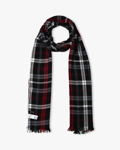 BB Checked Stole with Fringed Hems Price in India