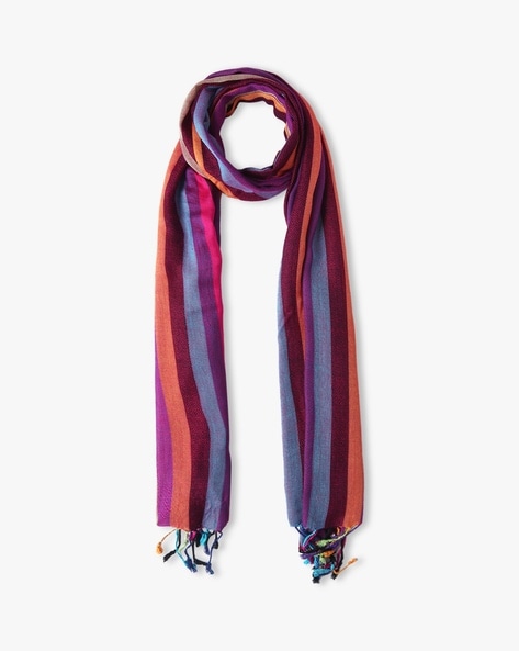 BB Striped Stole with Tassels Price in India