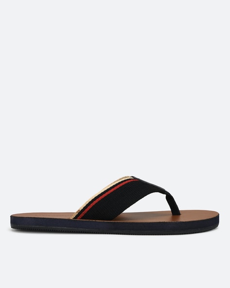 Louis Philippe Open-Toe Thong-Strap Slippers