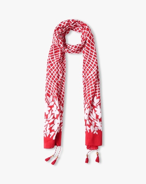 Checked Scarf with Tassels Price in India