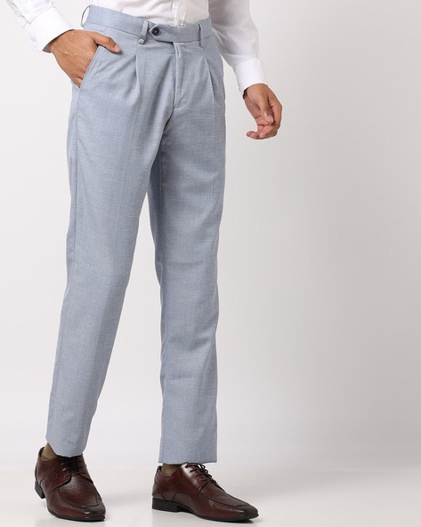 Slim Fit Pleated Trousers