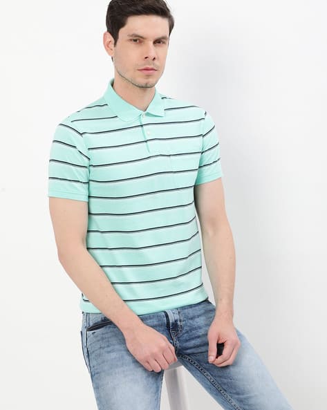 Regular Fit Striped Polo T-Shirt