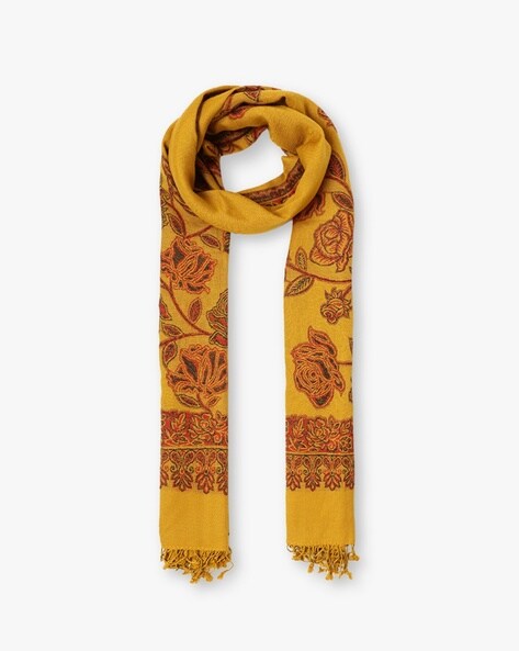 Stole with Floral Woven Motifs Price in India