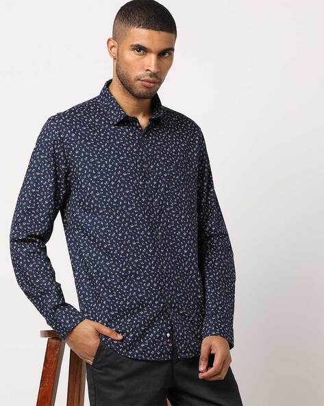 Buy Navy Blue Shirts for Men by NETPLAY Online