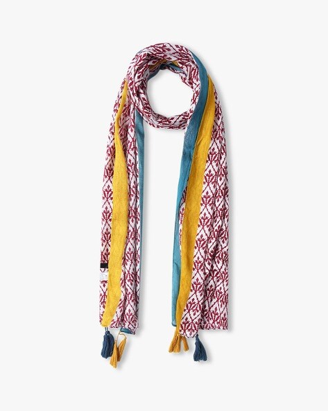 BB Printed Stole with Tassels Price in India