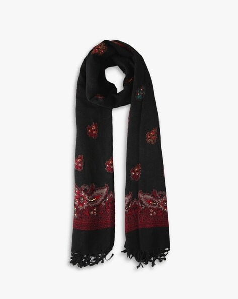 Stole with Floral Woven Motifs Price in India