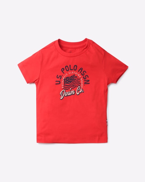 U S Polo Assn Printed Crew-Neck T-Shirt