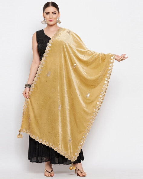 Embellished Gota Patti Work Dupatta Price in India