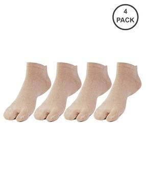 bonjour Pack of 4 Low Single-Toe Socks-picture-45