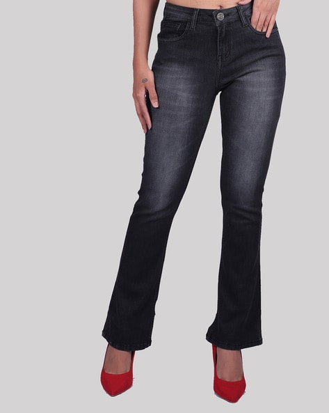 Buy Women Mid-Rise Bootcut Jeans Online at Best Prices in India
