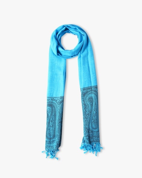 Stole with Paisley Woven Border Price in India