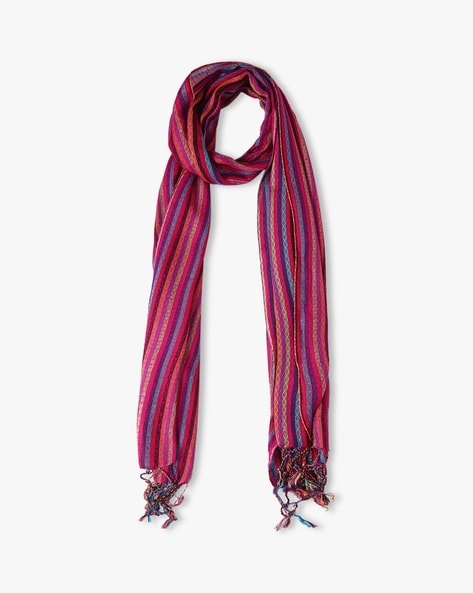 BB Striped Stole with Tassels Price in India