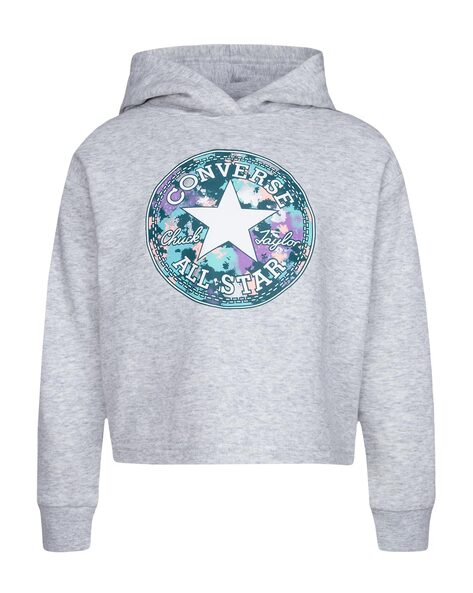 Buy Grey Sweatshirts Hoodie for Girls by CONVERSE Online Ajio