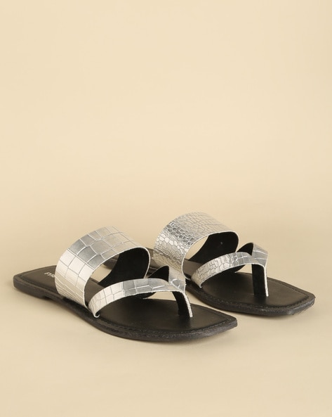 Gianvito Rossi Silver Strappy Flat Sandals Gianvito Rossi