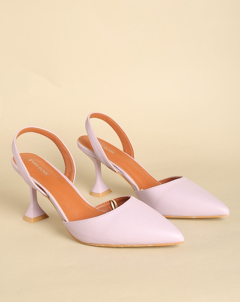 Pink slingback hotsell kitten heels