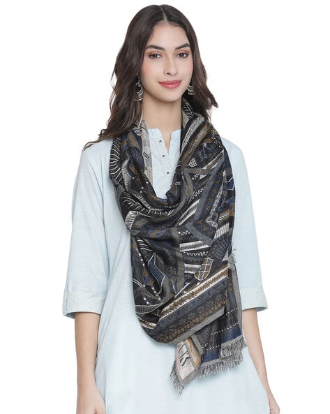 Printed Stole with Fringes Price in India