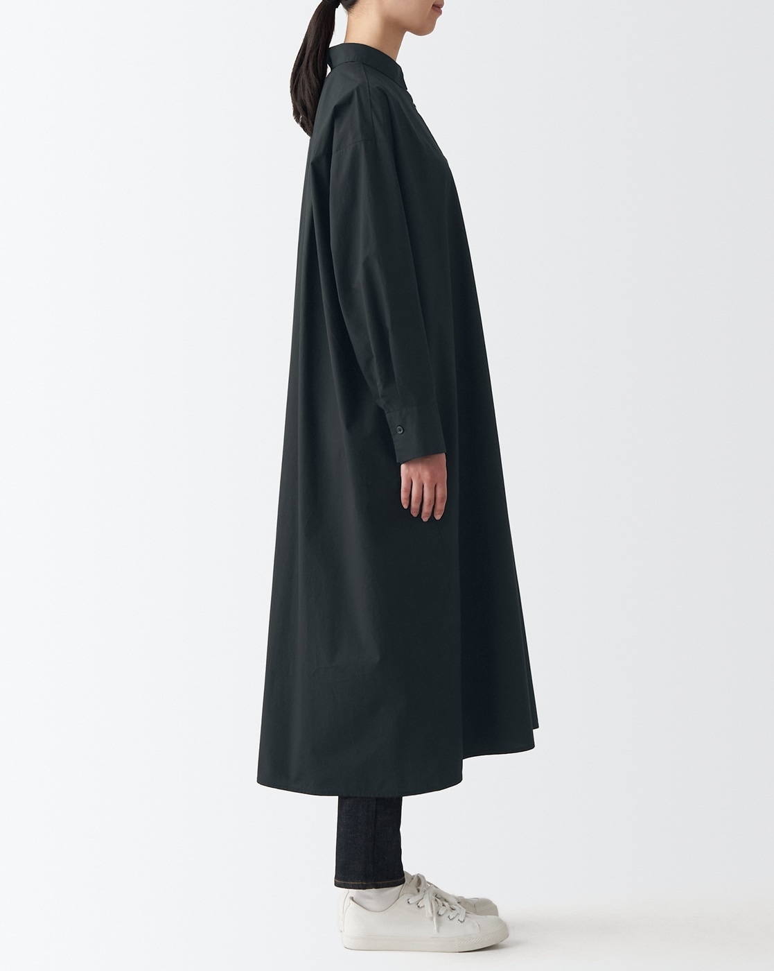 Cos Dress black minimalist one word three quarter sleeve dress - Shop  MétaFormose One Piece Dresses - Pinkoi